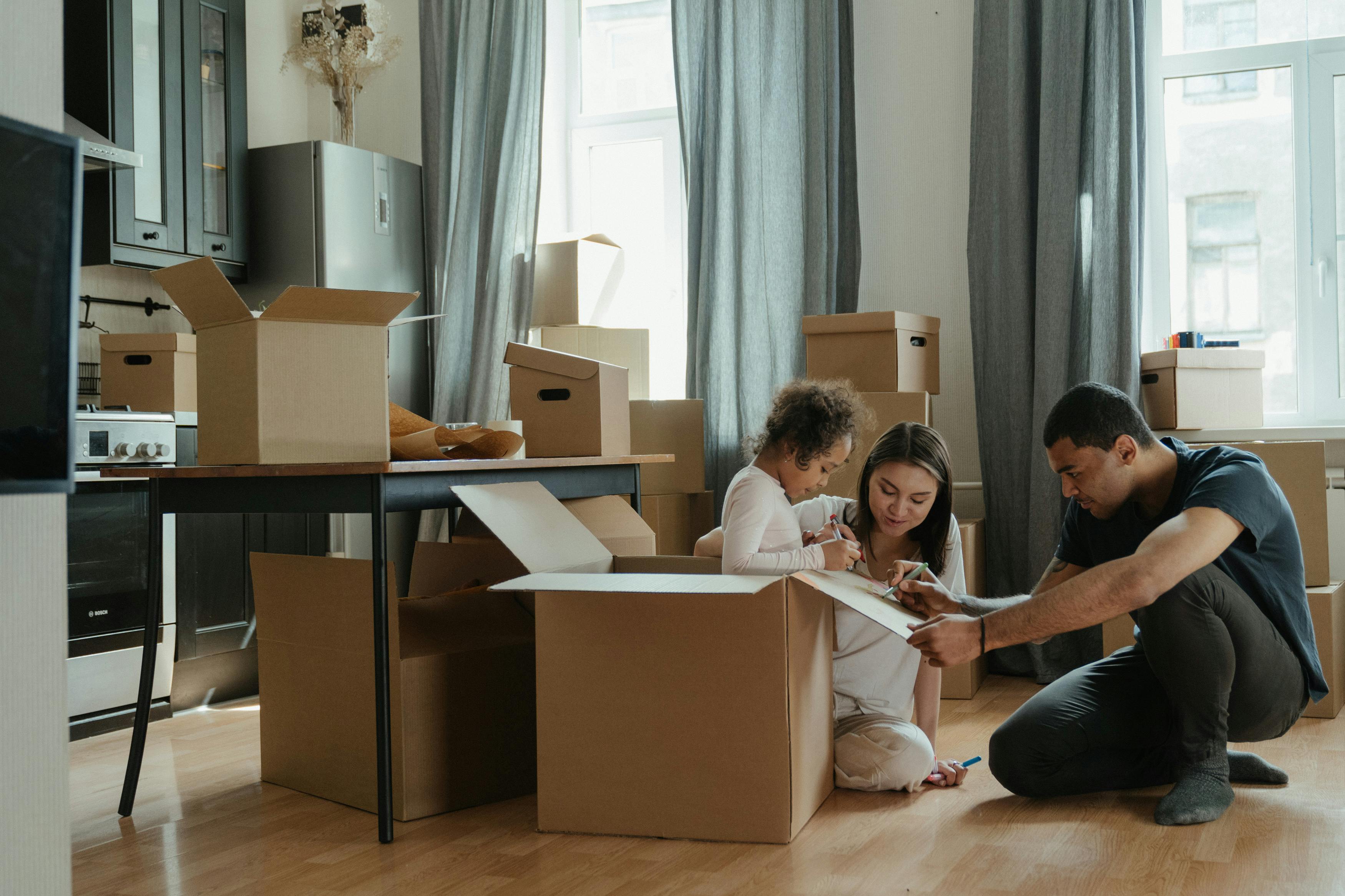 Moving crew loading a home relocation